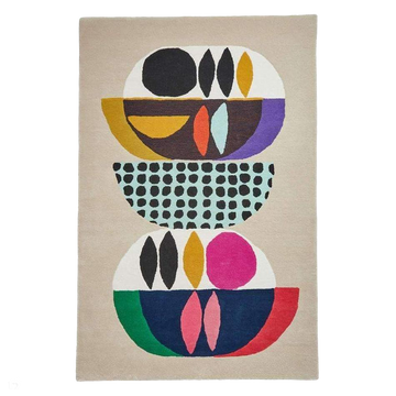 Inaluxe Modern Abstract Designer Wool Neon IX11 Beige/Cream/Blue/Black/Multicolour Rug-Think Rugs-Rug Love - The Most Loved Rug Store